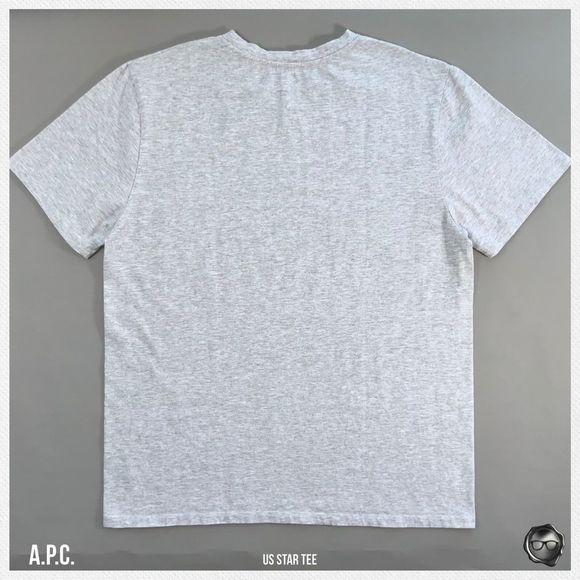 A.P.C. U.S. STAR LOGO TEE IN GREY MELANGE 2017 U.S. CAPSULE COLLECTION - Picture 10 of 15
